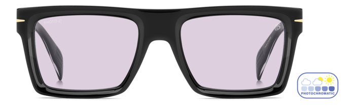 DAVID BECKHAM DAVID BECKHAM DB 7148/S Sunglass black rectangular / squared sunglass for Women