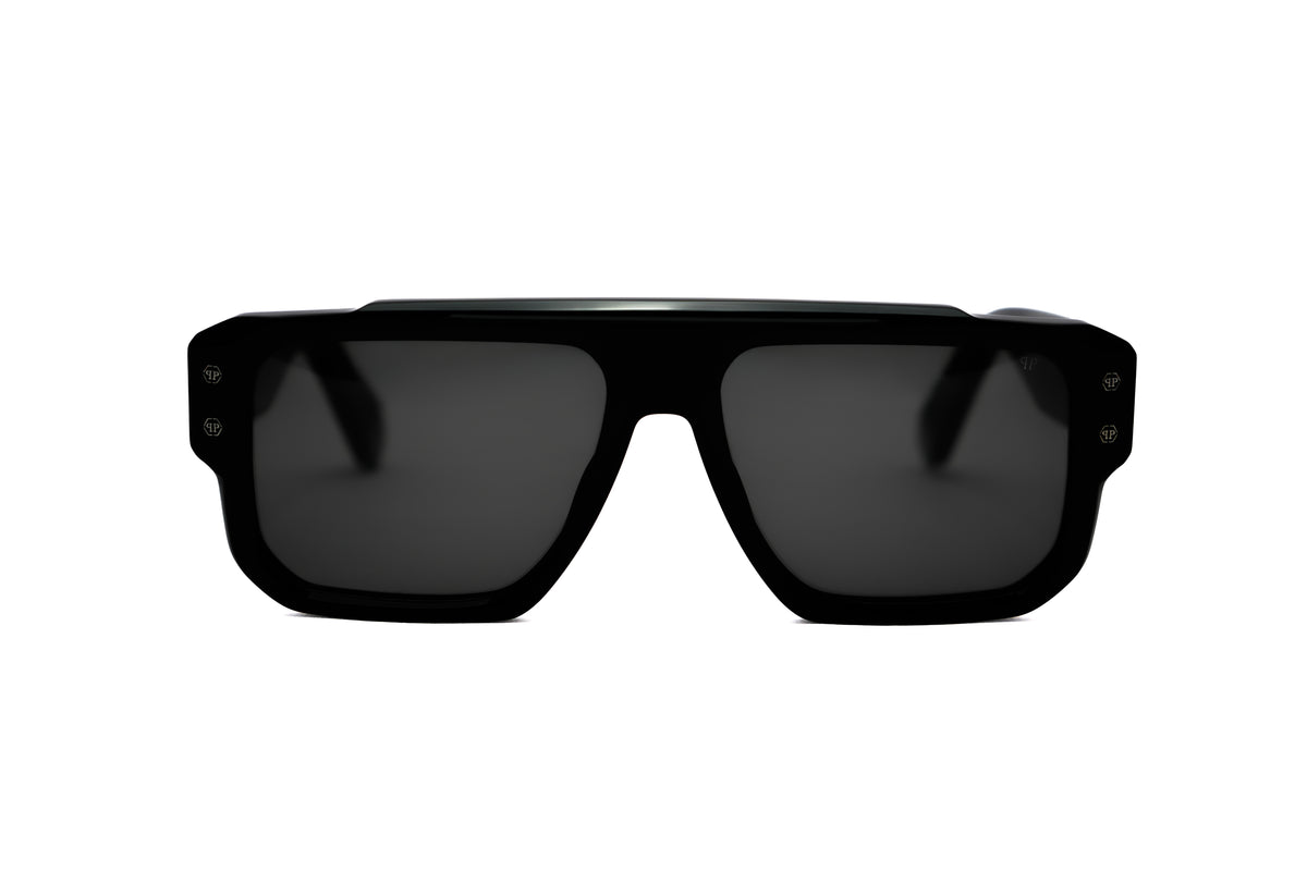 PHILIPP PLEIN PHILIPP PLEIN SPP231 Sunglass shiny black rectangular / squared sunglass for Women