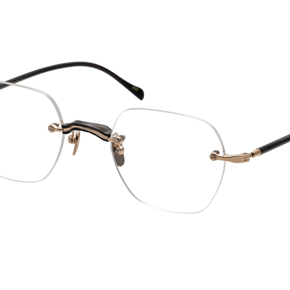 MASUNAGA MASUNAGA GMS-122T Optical Frame black geometrical/directional optical frame for Men
