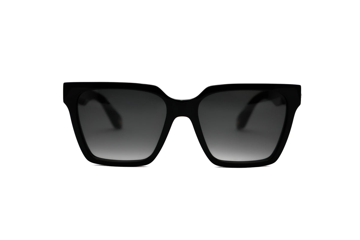 ROBERTO CAVALLI ROBERTO CAVALLI SRC153M Sunglass shiny black rectangular / squared sunglass for Unisex