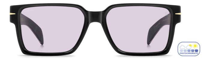 DAVID BECKHAM DAVID BECKHAM DB 7162/S Sunglass black rectangular / squared sunglass for Women