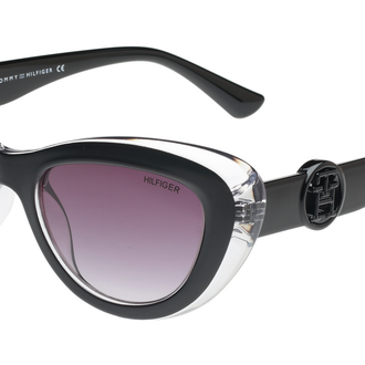TOMMY HILFIGER TOMMY HILFIGER TH1591 Sunglass black cat eye sunglass for Women