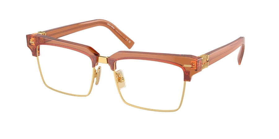 MIU MIU MIU MIU MU11XV Optical Frame caramel trasparent rectangular / squared optical frame for Women