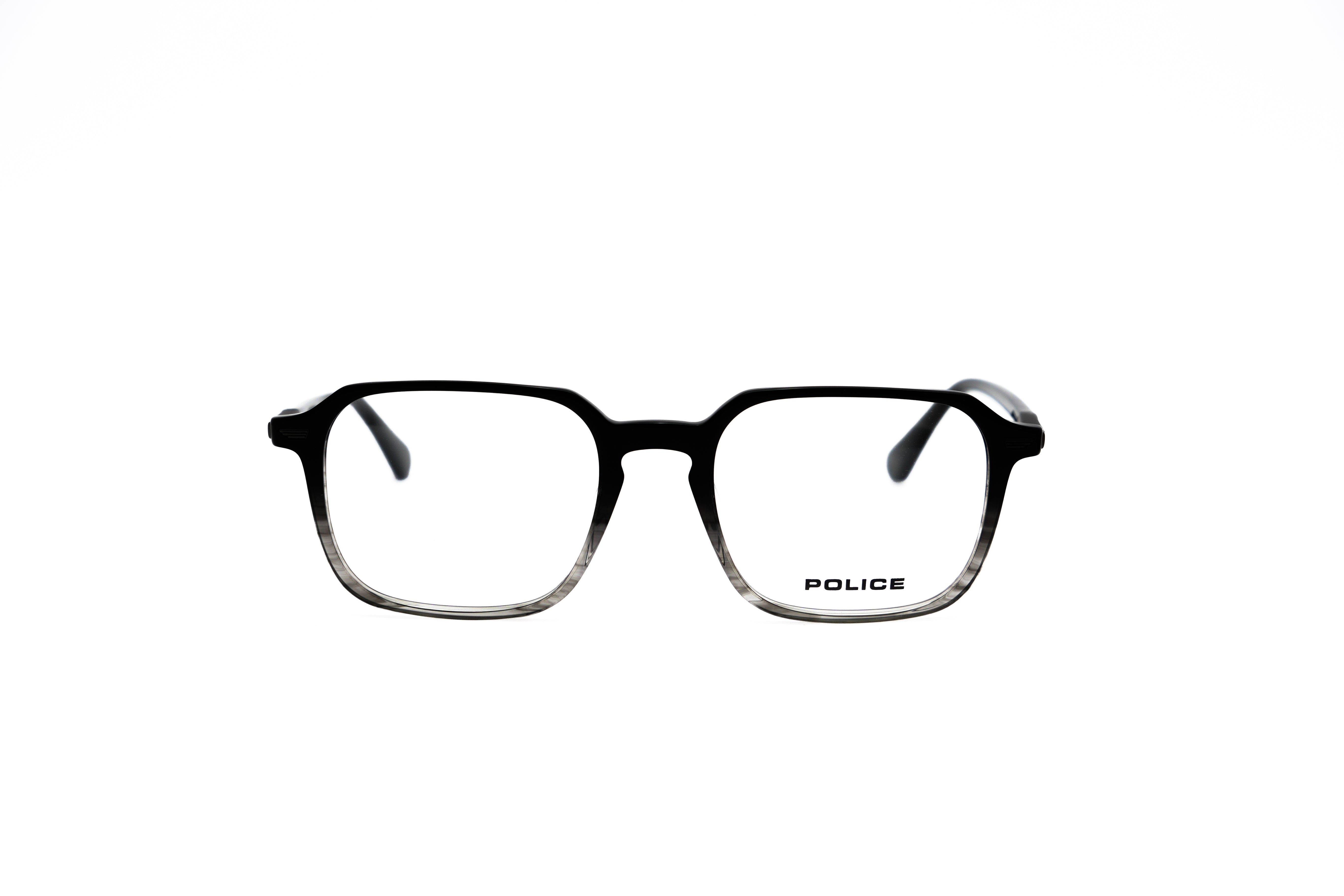 POLICE POLICE VPLQ69K Optical Frame gradient black squared optical frame for Men