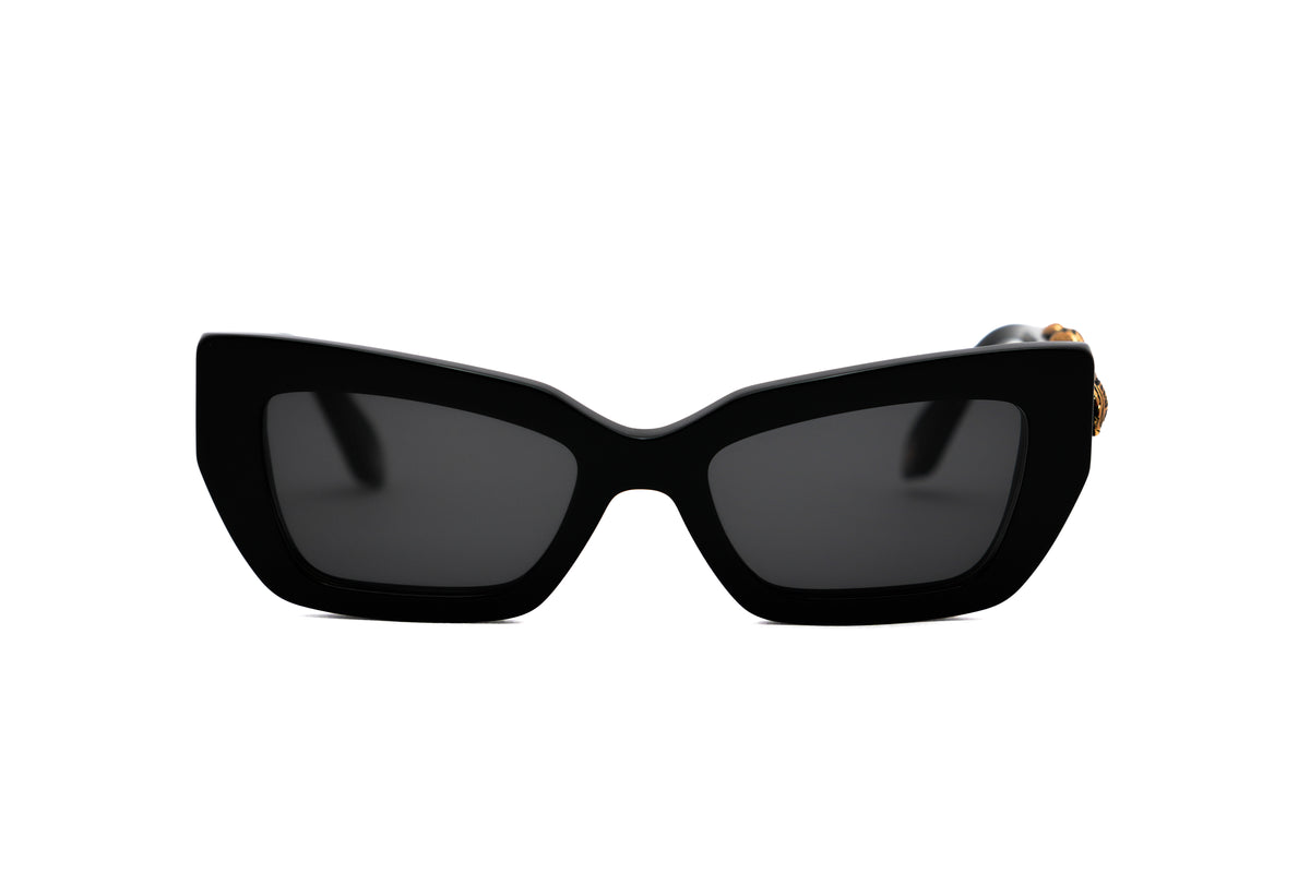 ROBERTO CAVALLI ROBERTO CAVALLI SRC183 Sunglass shiny black cat eye sunglass for Women