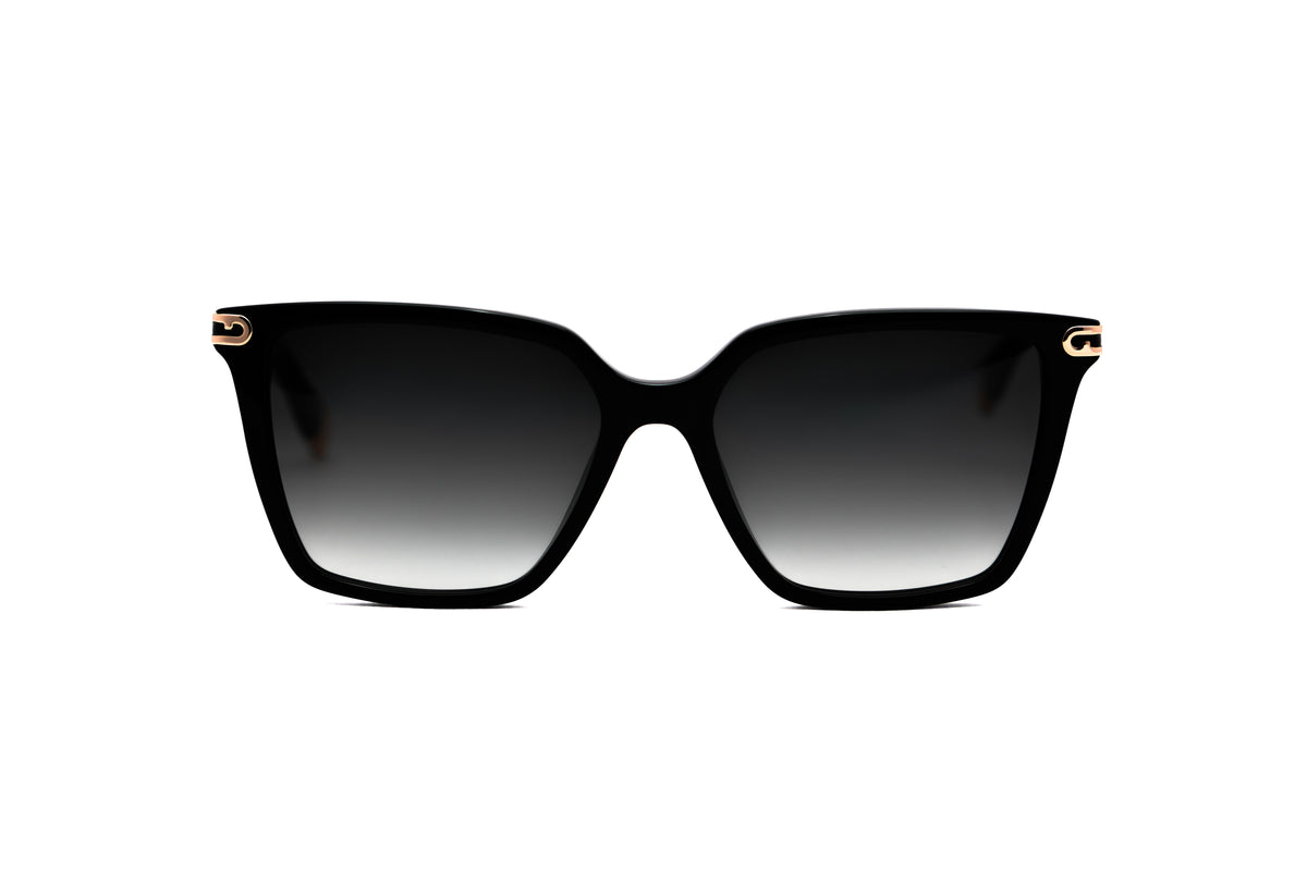 FURLA FURLA SFUB13 Sunglass shiny black rectangular / squared sunglass for Women