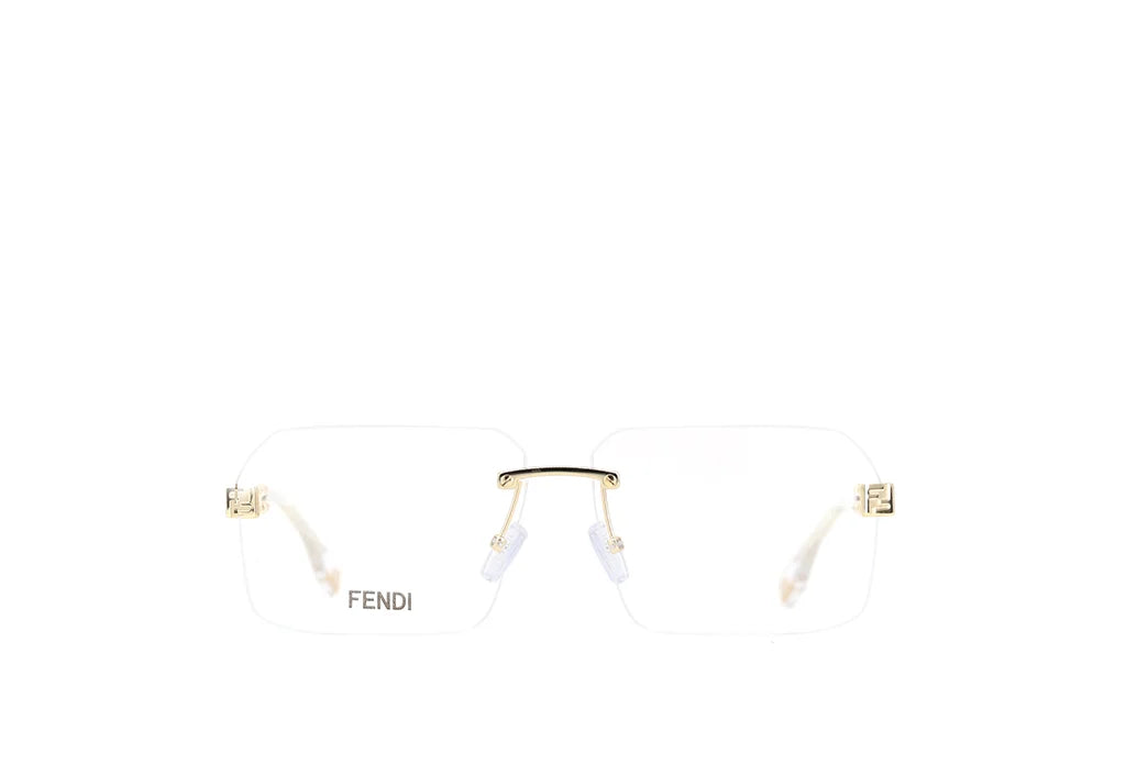 FENDI FENDI FE50035U Optical Frame gold rectangular / squared optical frame for Men