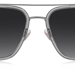 HUGO HUGO HG 1404/G/S Sunglass shaded grey texture rectangular / squared sunglass for Women