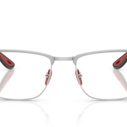 RAY-BAN FERRARI RAY-BAN FERRARI RX6621M Optical Frame matte silver on silver rectangular / squared optical frame for Women