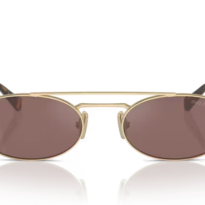 MIU MIU MIU MIU MU 54ZS Sunglass gold round sunglass for Women