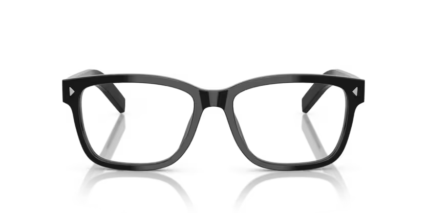 PRADA PRADA PR B10V Optical Frame black squared optical frame for Men