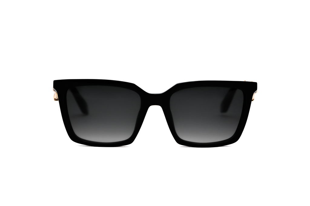 ROBERTO CAVALLI ROBERTO CAVALLI SRC157M Sunglass shiny rose gold rectangular / squared sunglass for Women