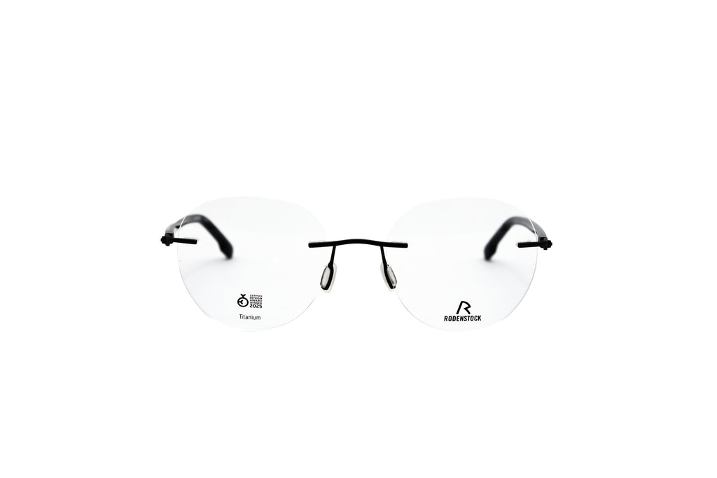 RODENSTOCK RODENSTOCK R7174 Optical Frame shiny black-matt gun round optical frame for Unisex