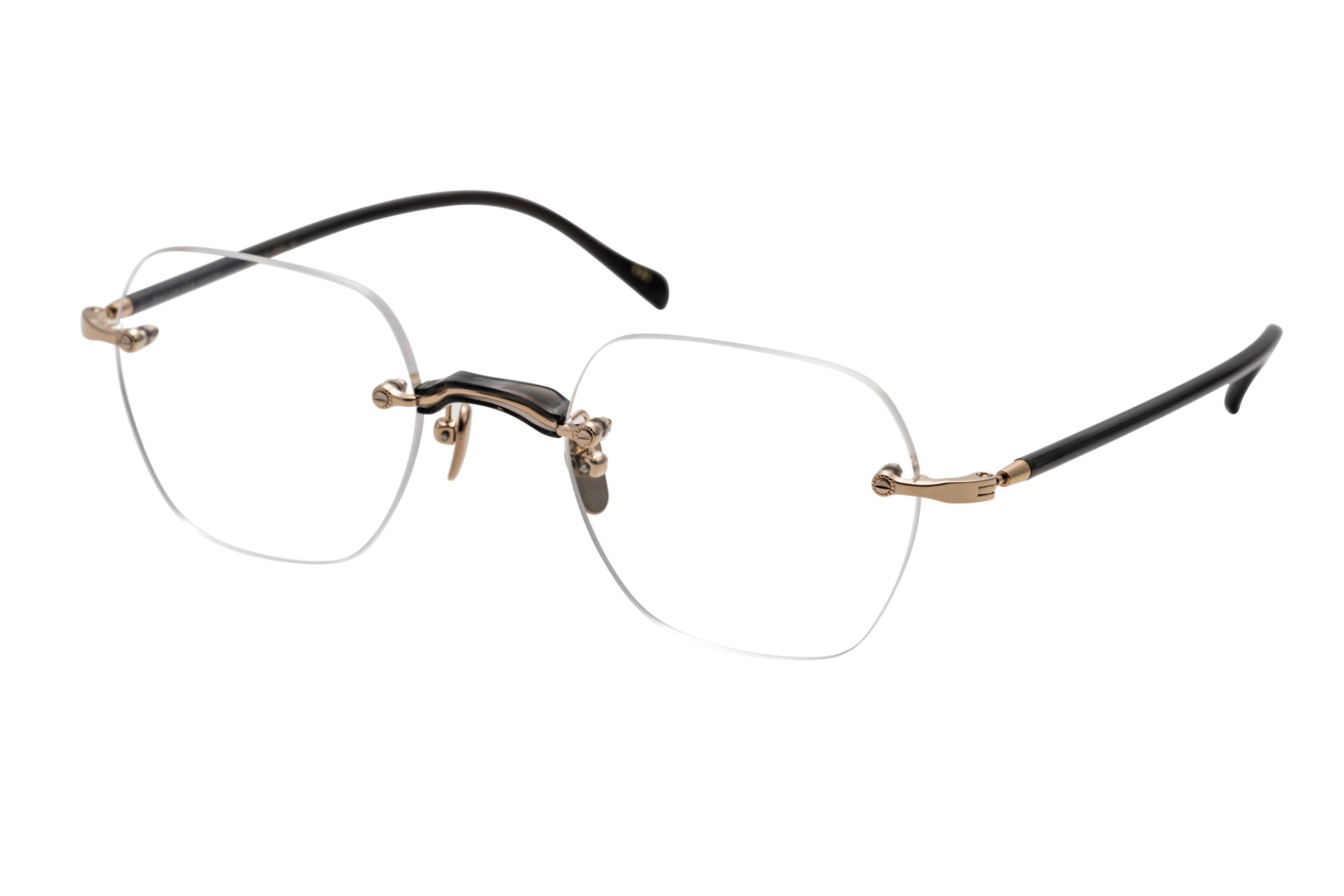 MASUNAGA MASUNAGA GMS-122T Optical Frame black geometrical/directional optical frame for Men