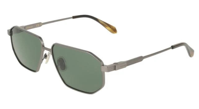 FERRAGAMO FERRAGAMO SF340 Sunglass matte dark ruthenium pilot/navigator sunglass for Women