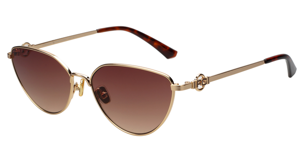 FCUK FCUK FC7701 Sunglass gold cat eye sunglass for Unisex