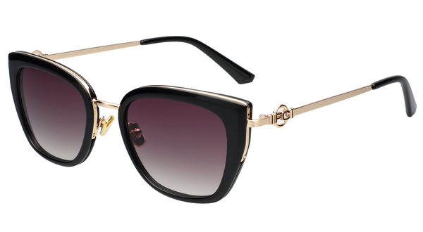 FCUK FCUK FC7700 Sunglass black+gold cat eye sunglass for Unisex