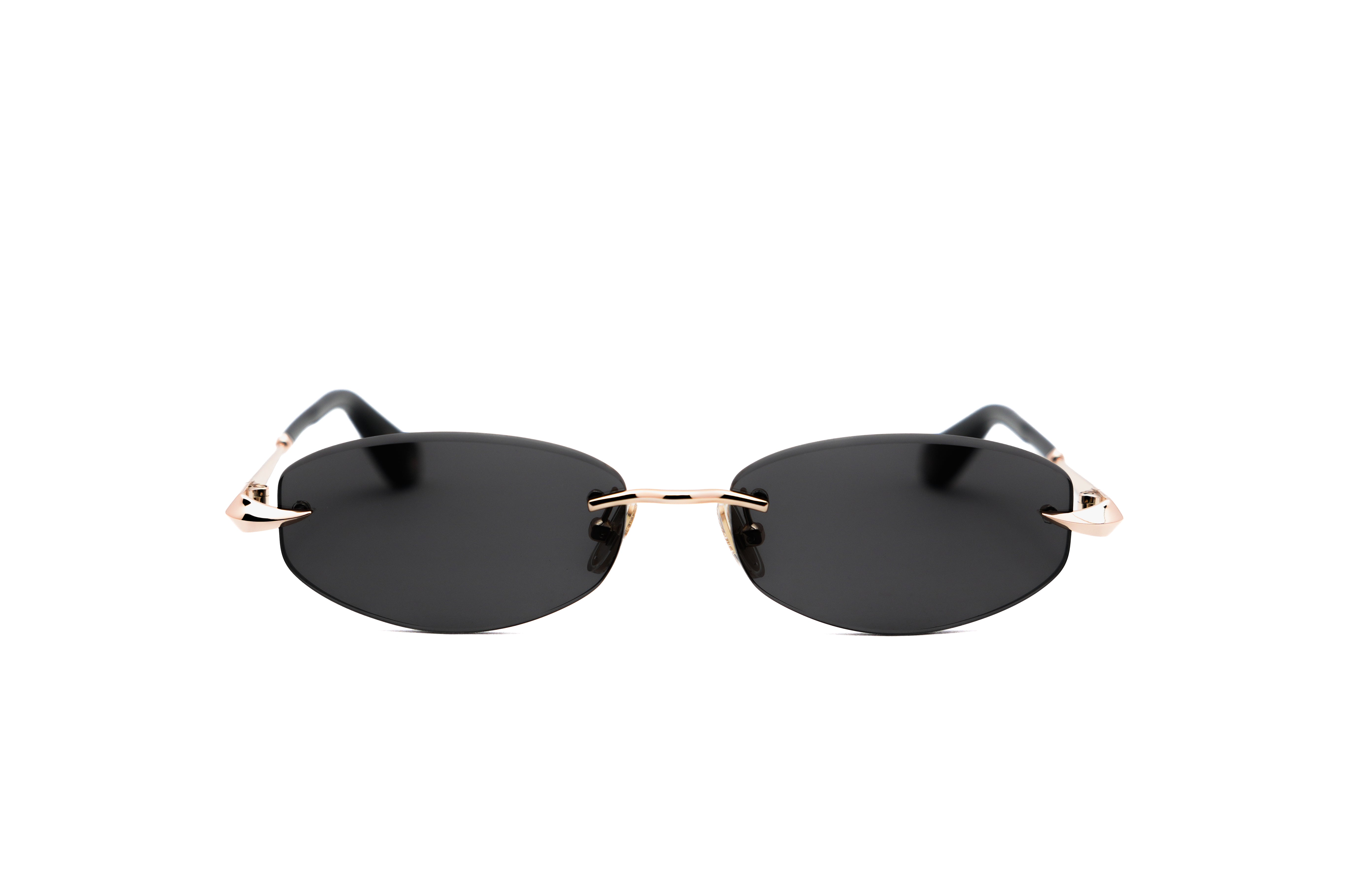 ROBERTO CAVALLI ROBERTO CAVALLI SRC207M Sunglass shiny rose gold round/oval/panthos sunglass for Women