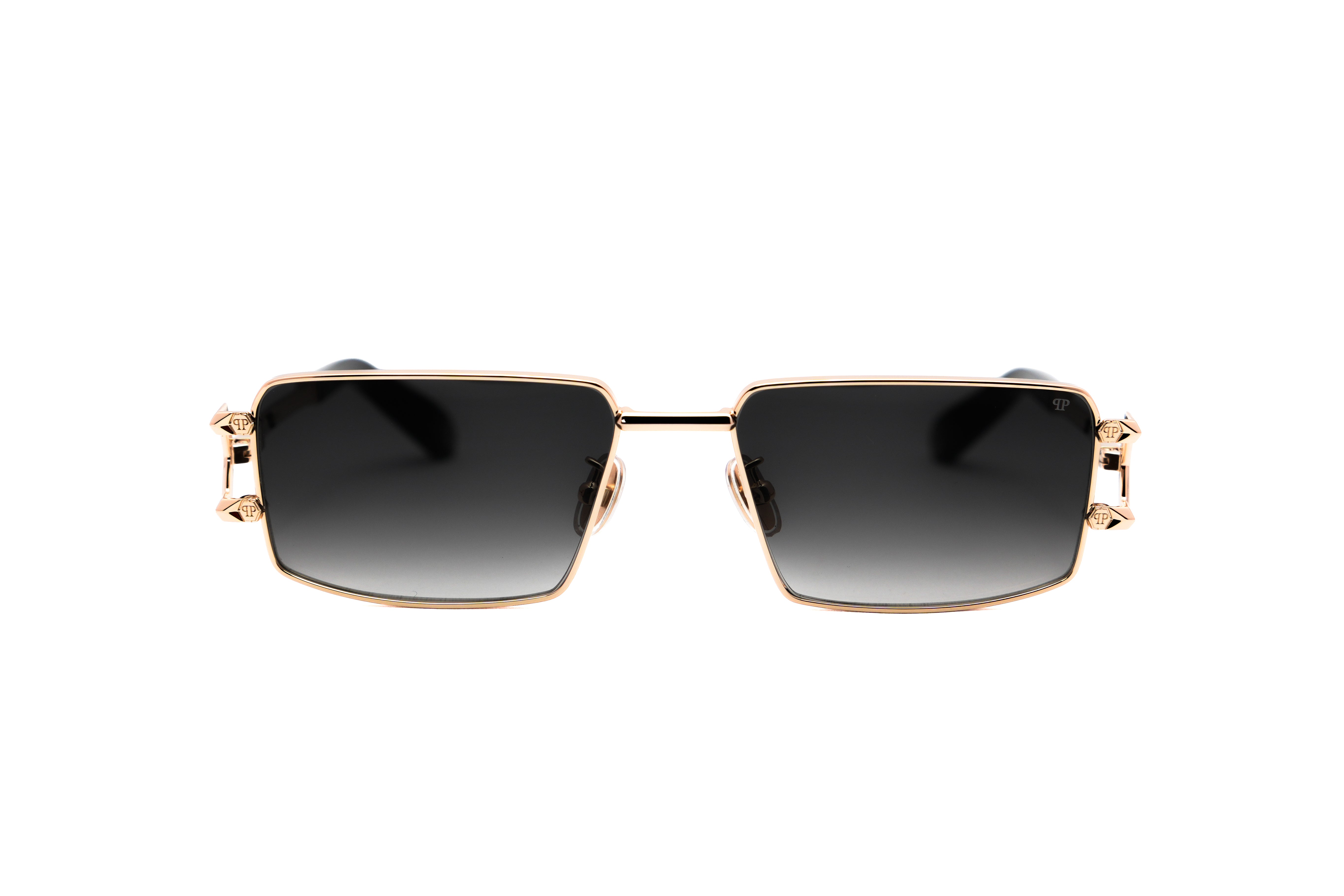 PHILIPP PLEIN PHILIPP PLEIN SPP245 Sunglass shiny rose gold rectangular / squared sunglass for Women