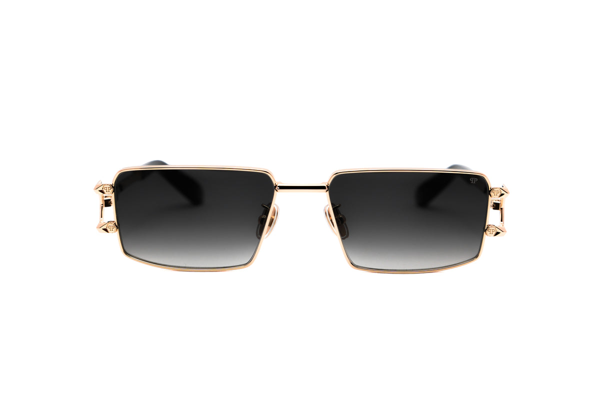 PHILIPP PLEIN PHILIPP PLEIN SPP245 Sunglass shiny rose gold rectangular / squared sunglass for Women