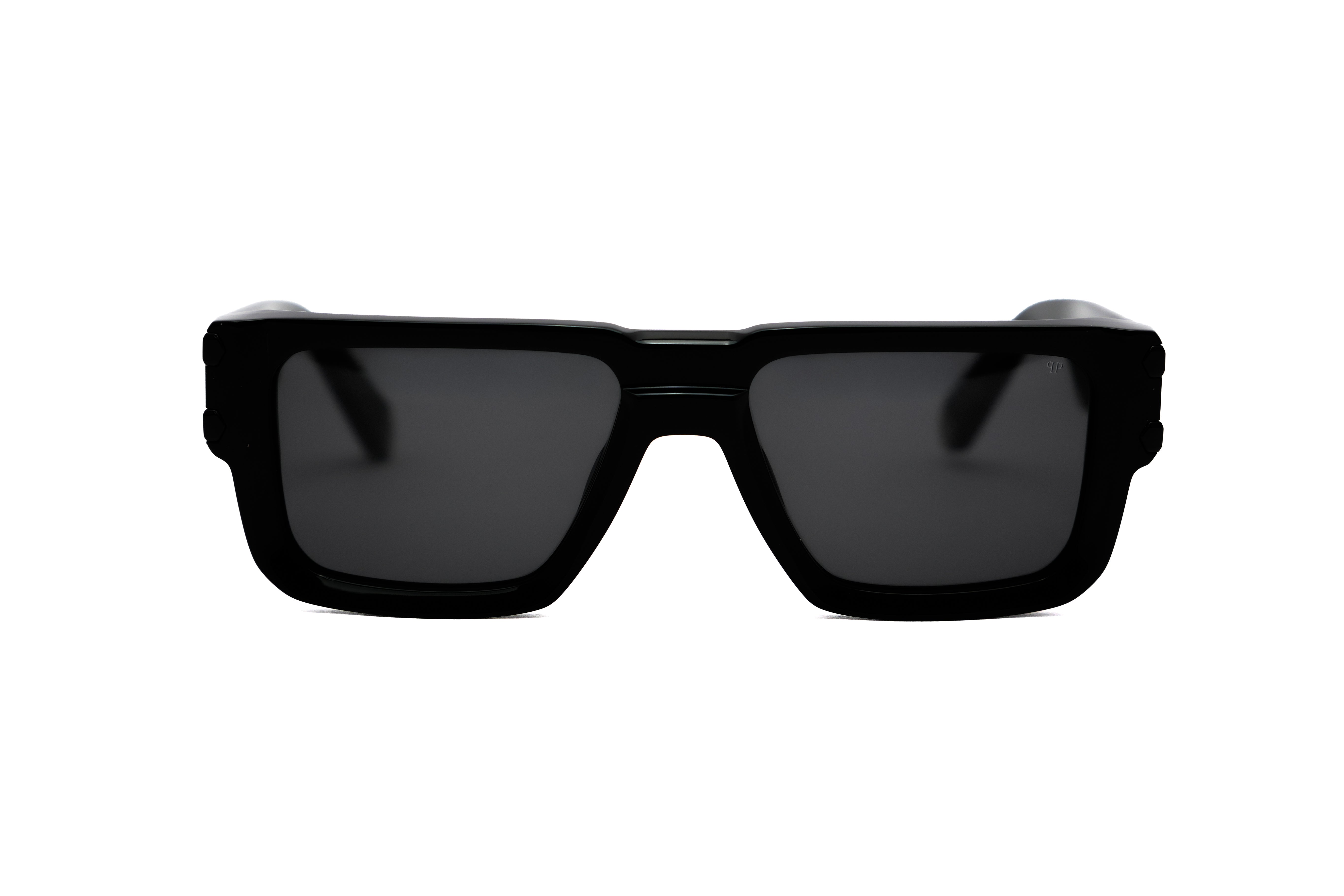 PHILIPP PLEIN PHILIPP PLEIN SPP229 Sunglass shiny black rectangular / squared sunglass for Women