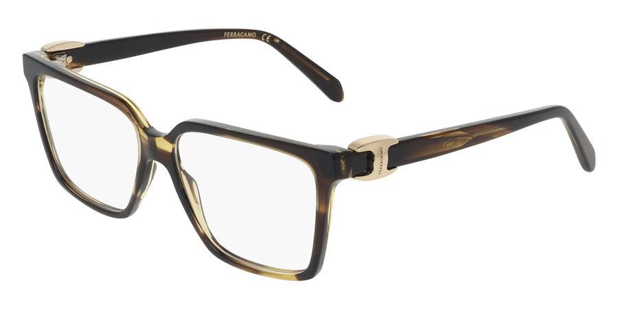FERRAGAMO FERRAGAMO SF3059 Optical Frame khaki horn rectangular / squared optical frame for Kids