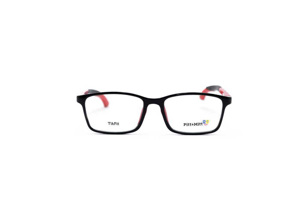 PITT & MITT TROPHY-S.BK/RD Optical Frame | Designer eyeglasses for men and women | SpecsBunker India – premium optical frames collection