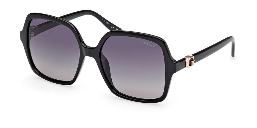 GUESS GUESS S00190 Sunglass shiny black rectangular / squared sunglass for Women
