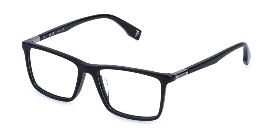 POLICE POLICE VPLR58K Optical Frame shiny black rectangular / squared optical frame for Women
