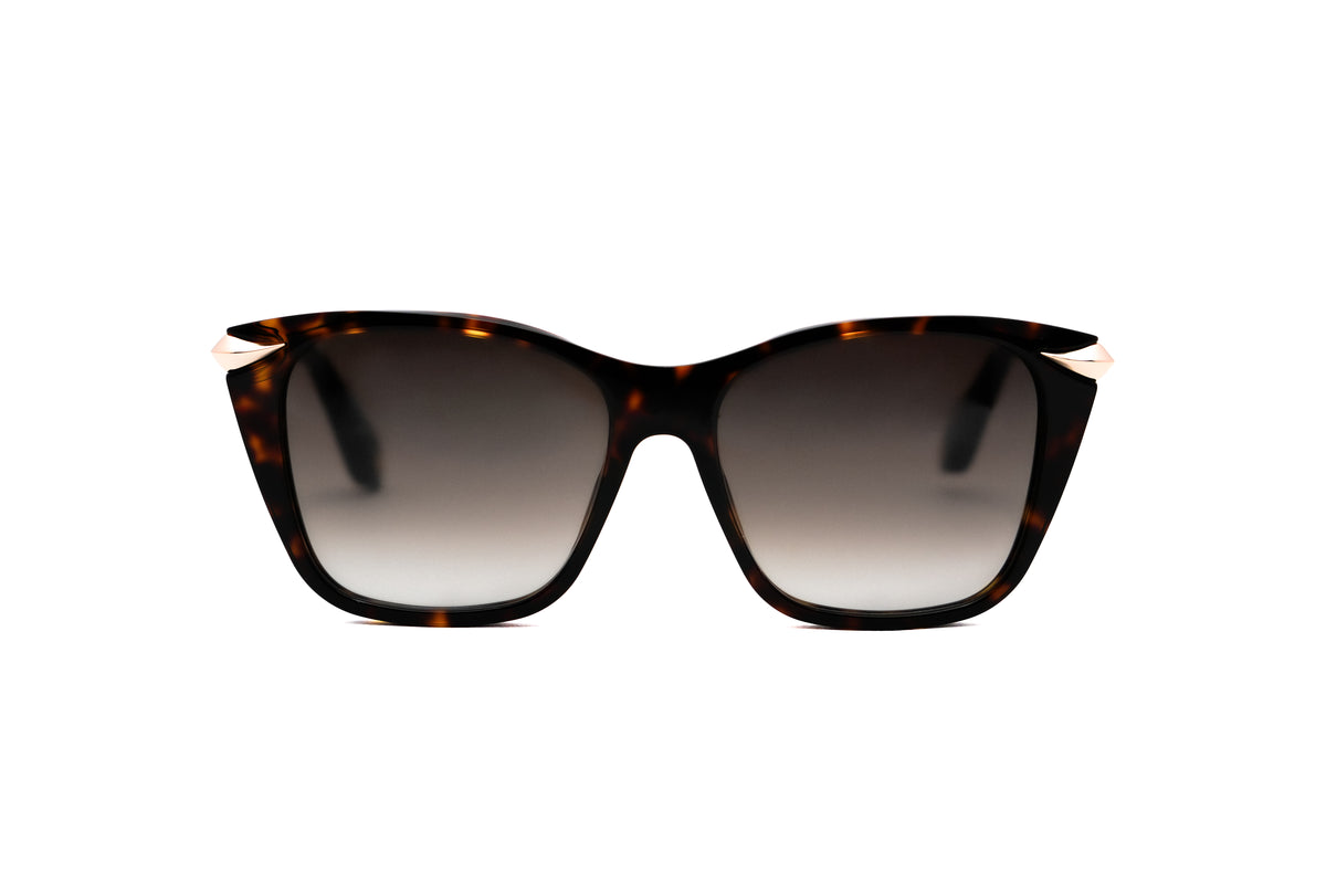 ROBERTO CAVALLI ROBERTO CAVALLI SRC150 Sunglass shiny rose gold rectangular / squared sunglass for Women