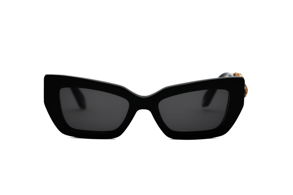 ROBERTO CAVALLI ROBERTO CAVALLI SRC183 Sunglass shiny black cat eye sunglass for Women