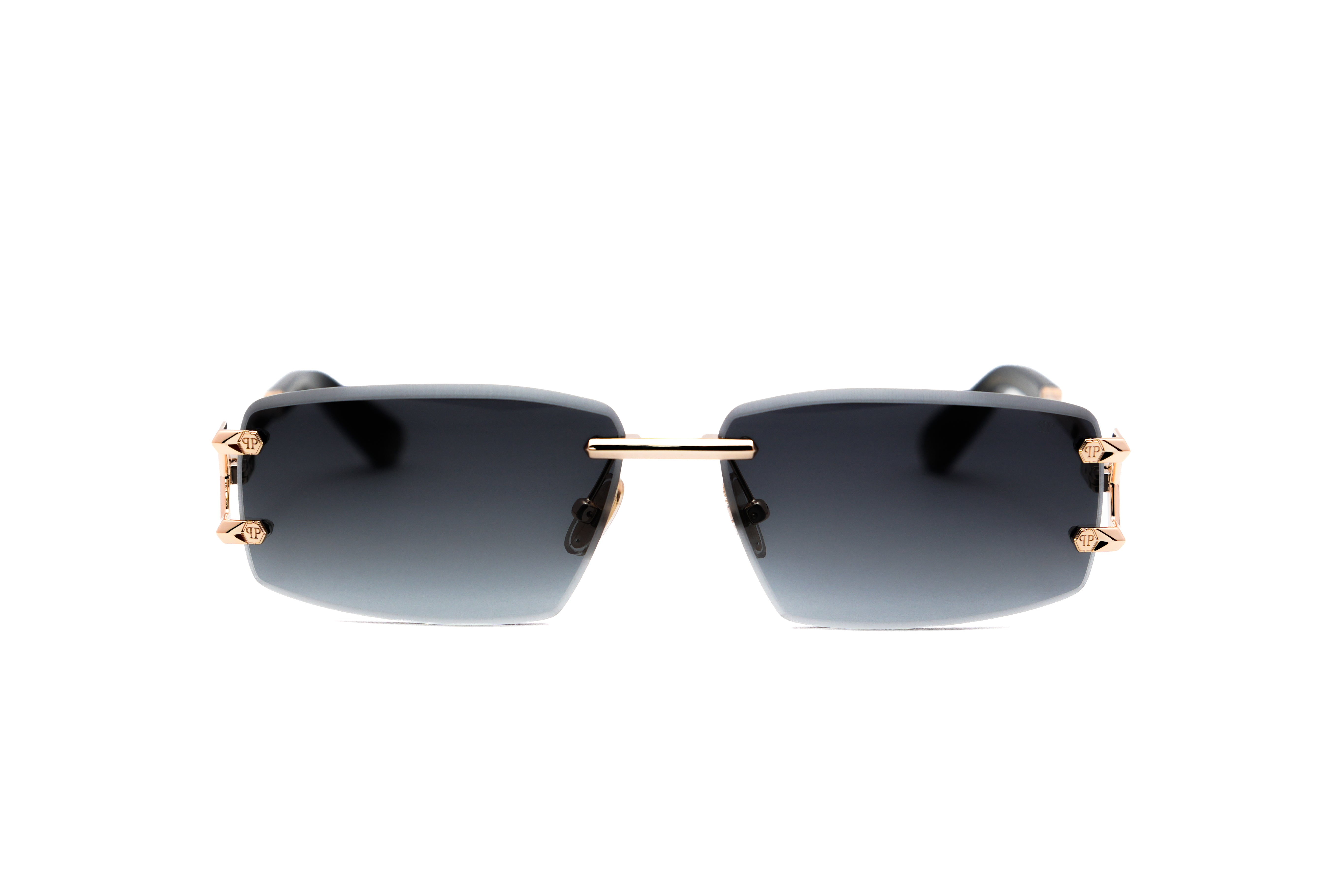 PHILIPP PLEIN PHILIPP PLEIN SPP276M Sunglass shiny light gold rectangular / squared sunglass for Women