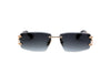 PHILIPP PLEIN PHILIPP PLEIN SPP276M Sunglass shiny light gold rectangular / squared sunglass for Women