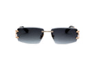 PHILIPP PLEIN PHILIPP PLEIN SPP276M Sunglass shiny light gold rectangular / squared sunglass for Women