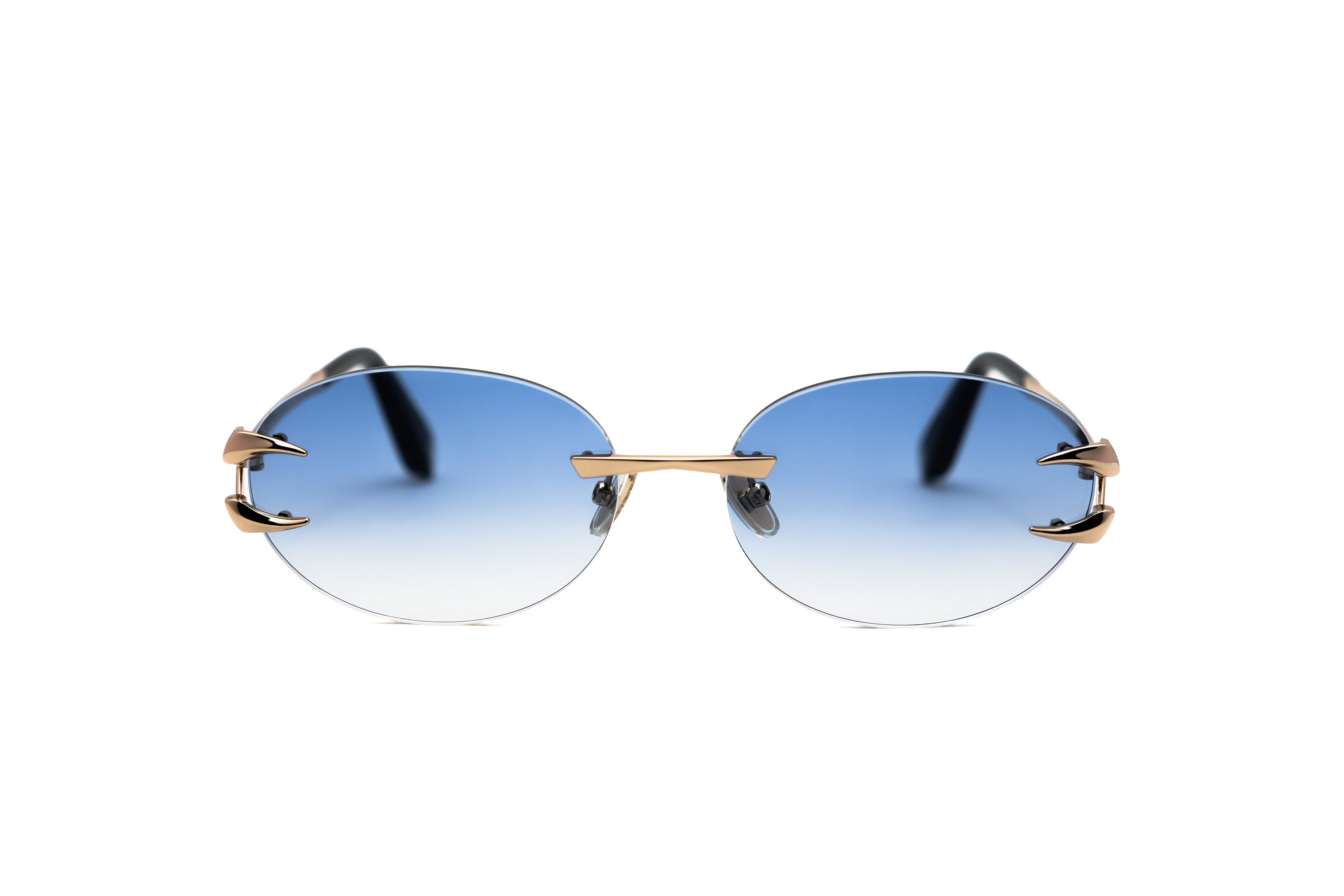 ROBERTO CAVALLI ROBERTO CAVALLI SRC182 Sunglass shiny rose gold round/oval/panthos sunglass for Unisex
