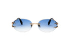 ROBERTO CAVALLI ROBERTO CAVALLI SRC182 Sunglass shiny rose gold round/oval/panthos sunglass for Unisex