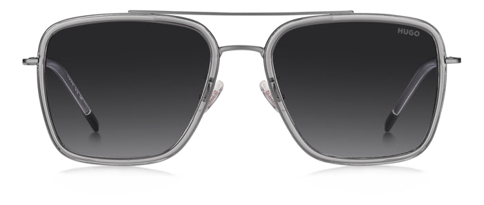 HUGO HUGO HG 1404/G/S Sunglass shaded grey texture rectangular / squared sunglass for Women