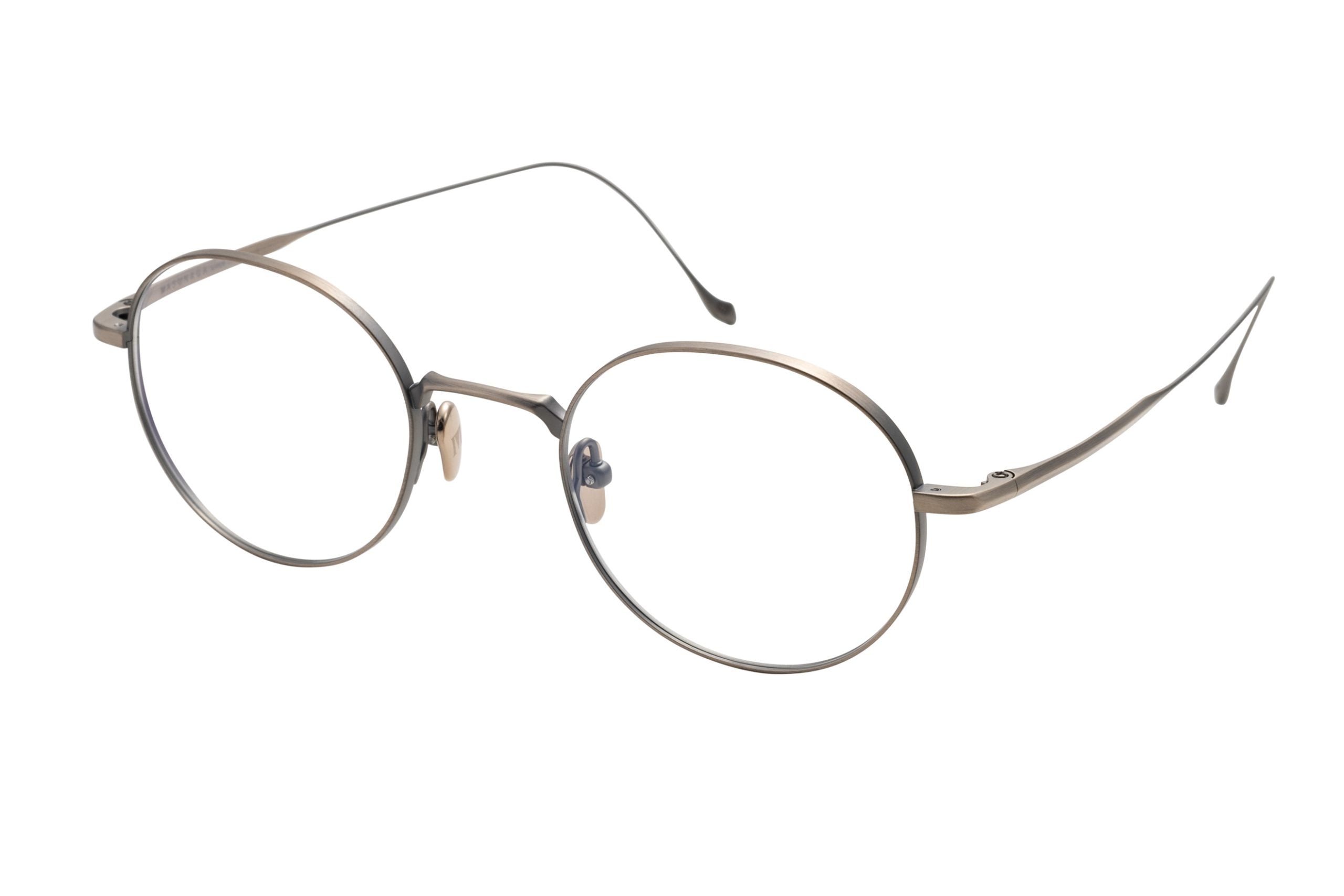 MASUNAGA MASUNAGA CHORD A Optical Frame gun metal round/oval/panthos optical frame for Unisex
