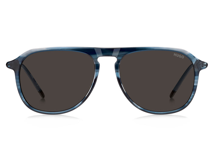 HUGO HUGO HG 1345/S Sunglass blue horn rectangular / squared sunglass for Women