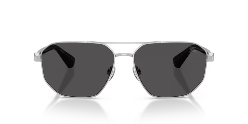 BURBERRY BURBERRY BE3166 Sunglass silver pilot sunglass for Men