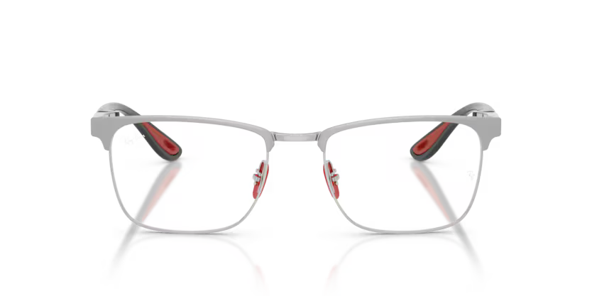 RAY-BAN FERRARI RAY-BAN FERRARI RX6621M Optical Frame matte silver on silver rectangular / squared optical frame for Women