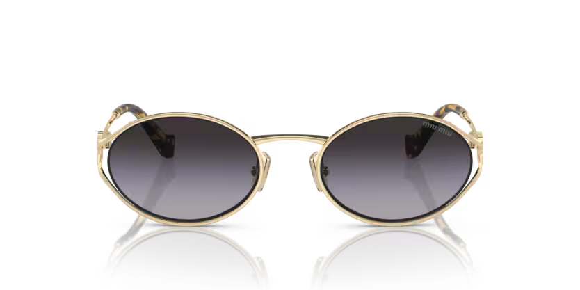 MIU MIU MIU MIU MU52YS Sunglass pale gold round sunglass for Women