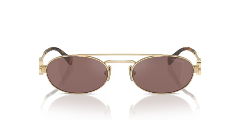 MIU MIU MIU MIU MU 54ZS Sunglass gold round sunglass for Women