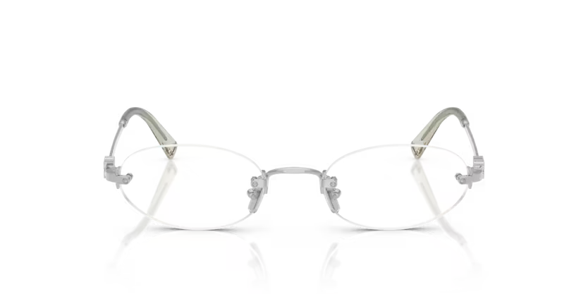 MIU MIU MIU MIU MU 53WV Optical Frame silver round optical frame for Women