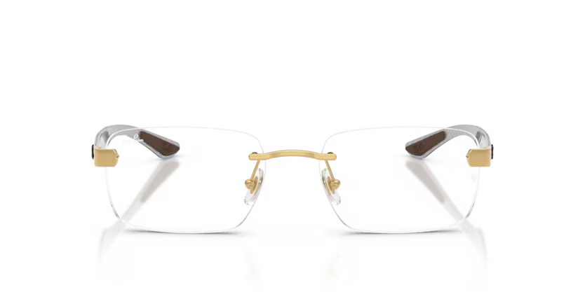 RAY-BAN RAY-BAN RX8423 Optical Frame arista gold squared optical frame for Unisex
