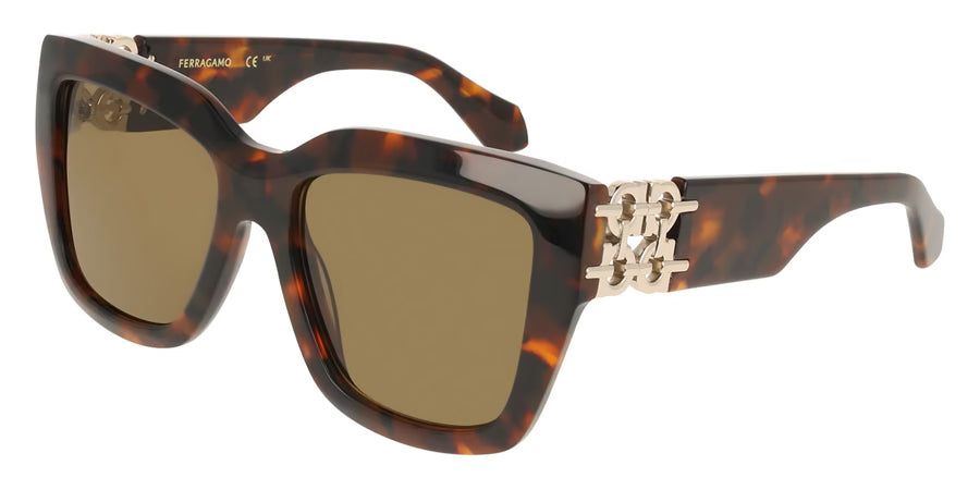 FERRAGAMO FERRAGAMO SF2083SE Sunglass havana over-sized sunglass for Women